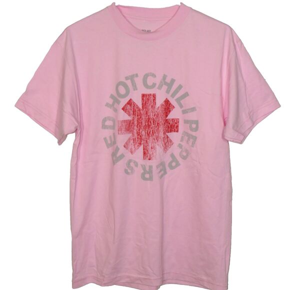RHCP Red Hot Chili Peppers Band Tee Pink Heavyweight Cotton Tee Unisex Medium - Picture 1 of 3